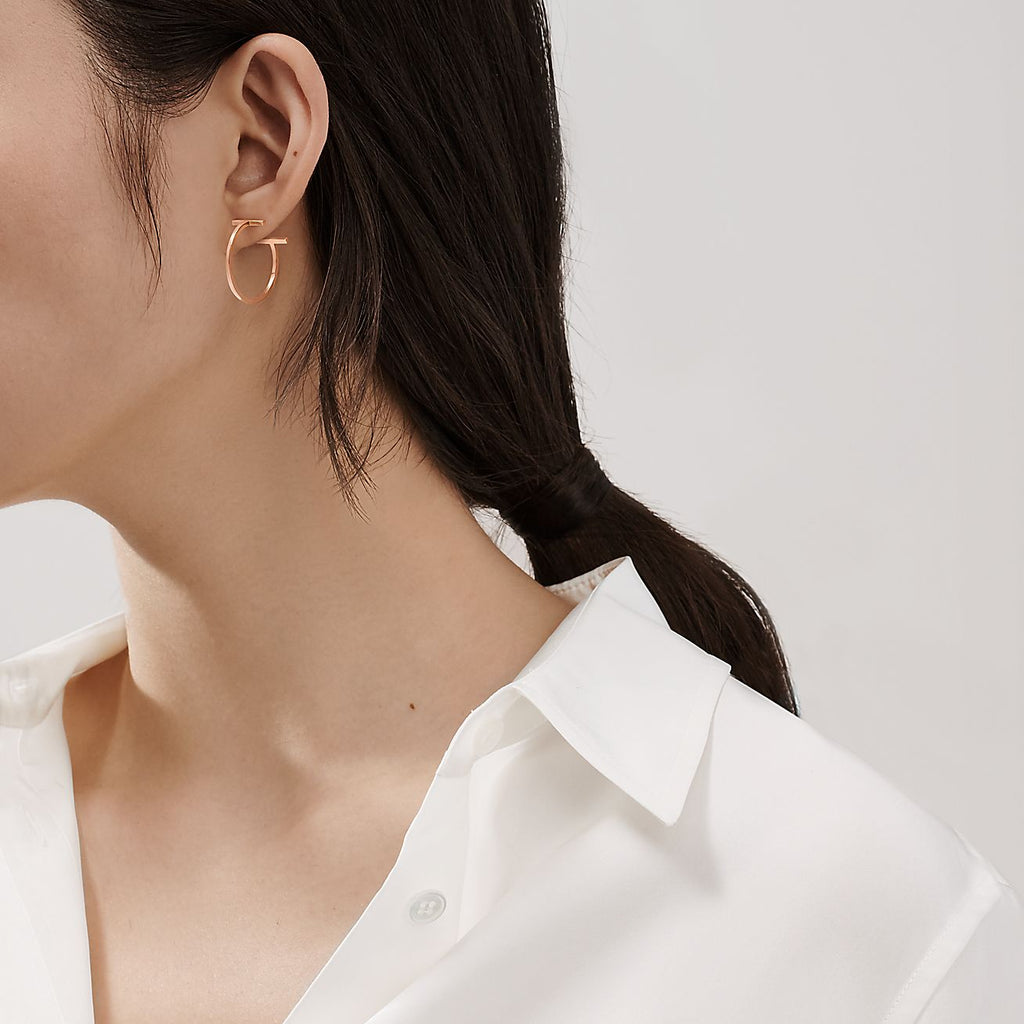 Tiffany Hoop Earrings - 18K Rose Gold
